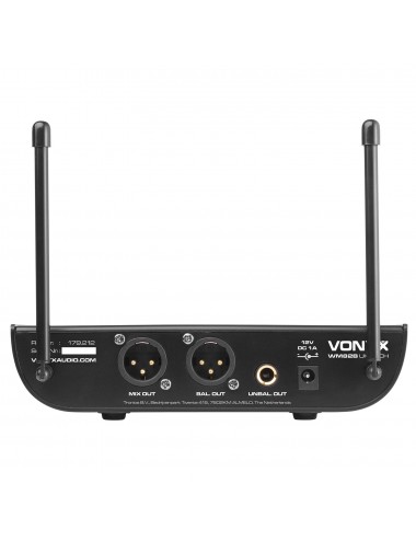 Dual Wireless Set of Microphones Bodypack UHF 2 Channels Vonyx WM82B - 4