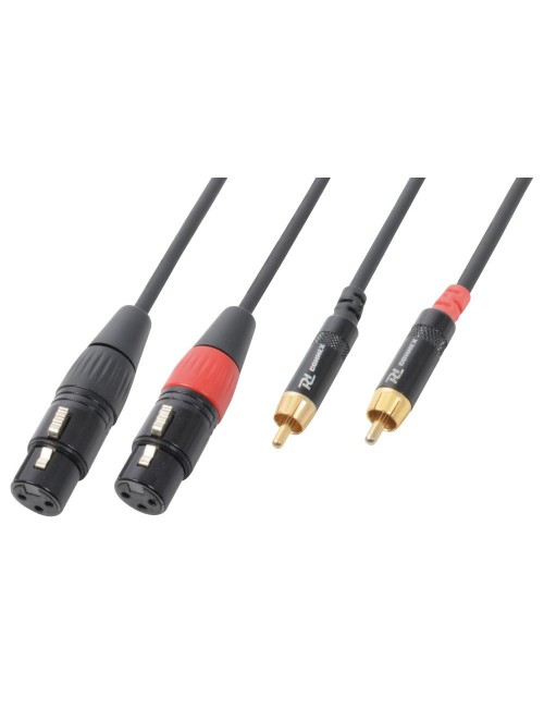 2Xlr female cable in 2Rca males 1.5m Power Dynamics - 1