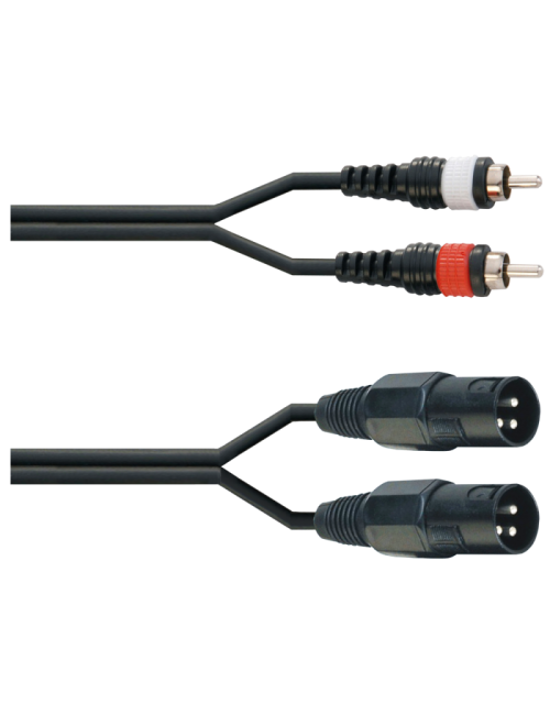 2Xlr male to 2Rca male 1.5m Audio Master TLC154-1 / 1.5M cable - 1