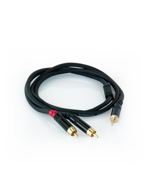 Καλώδιο Jack 3.5mm STEREO αρσενικό σε 2RCA αρσενικά 1m Master Audio RCA351 - 1