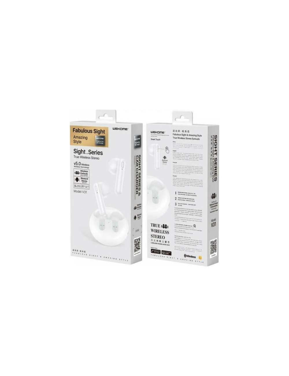 WK TWS V31 Earbud Bluetooth Handsfree White - 1