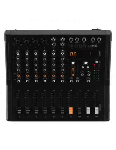 8 Channel IMG Stageline MXR80PRO Audio Console - 1