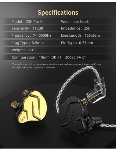 In-ear Monitoring Headphones KZ ZSN PROX Black - 4