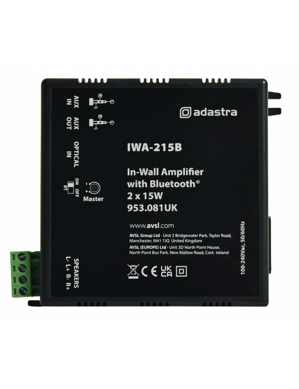 Wall Amplifier with Bluetooth Adastra IWA-215B - 2