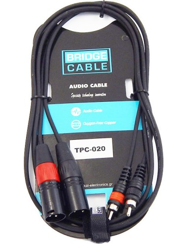 Καλώδιο Bridge Cable TPC-020 2RCA ΑΡΣΕΝΙΚΑ - 2XLR ΑΡΣΕΝΙΚΑ - 1