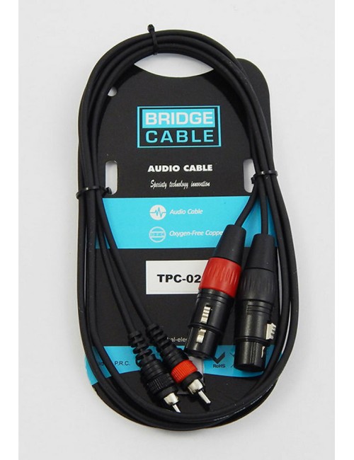 Καλώδιο Bridge Cable TPC-021 2RCA ΑΡΣΕΝΙΚΑ - 2XLR ΘΗΛΥΚΑ - 1