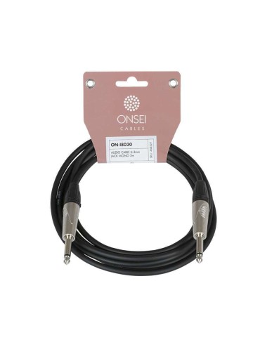 Onsei ON-I8030 Καλώδιο σήματος 6,3mm Jack Mono - 6,3mm Jack Mono 3m - 1