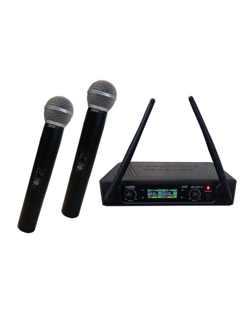 Audien JRU-521LD-B 2 Mics Σετ Ασύρματο Δυναμικό Μικρόφωνο Χειρός για Φωνητικά - 1