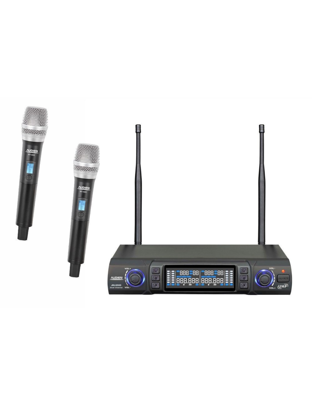 Audien JRU-650-B ΑΣΥΡΜΑΤΟ ΜΙΚΡΟΦΩΝΟ ΔΙΠΛΟ ΧΕΙΡΟΣ (PLL + TRUE DIVERSITY) - 1
