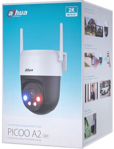 Dahua DH-IPC-P3ASP-PV-0400 IP Κάμερα Παρακολούθησης Wi-Fi Full HD+ 3MP Αδιάβροχη με Ηχείο και Φακό 4mm - 1