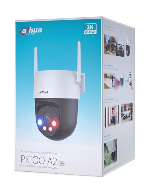 Dahua DH-IPC-P3ASP-PV-0400 IP Κάμερα Παρακολούθησης Wi-Fi Full HD+ 3MP Αδιάβροχη με Ηχείο και Φακό 4mm - 1