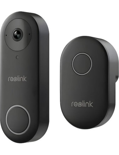 Reolink Κουδούνι Πόρτας Wi-Fi Συμβατό με Alexa Μαύρο - 1