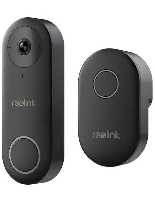 Reolink Κουδούνι Πόρτας Wi-Fi Συμβατό με Alexa Μαύρο - 1