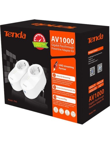 Tenda PH6 Powerline Διπλού Kit για Ενσύρματη Σύνδεση με Passthrough Πρίζα και Θύρα Gigabit Ethernet - 4