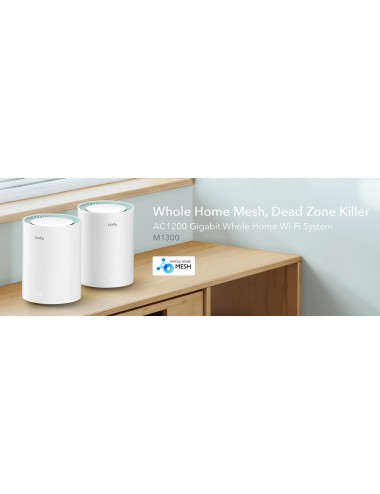 Cudy M1300 v2 WiFi Mesh Network Access Point Wi‑Fi 5 Dual Band (2.4 & 5GHz) σε Διπλό Kit - 2