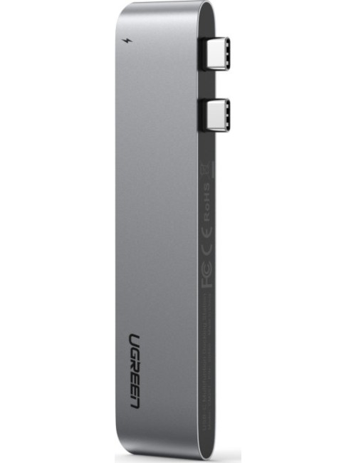 Ugreen CM251 Docking Station με Διπλό USB-C Ασημί - 1