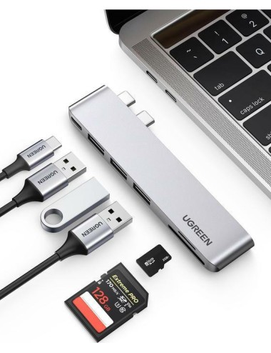 Ugreen CM251 Docking Station με Διπλό USB-C Ασημί - 2