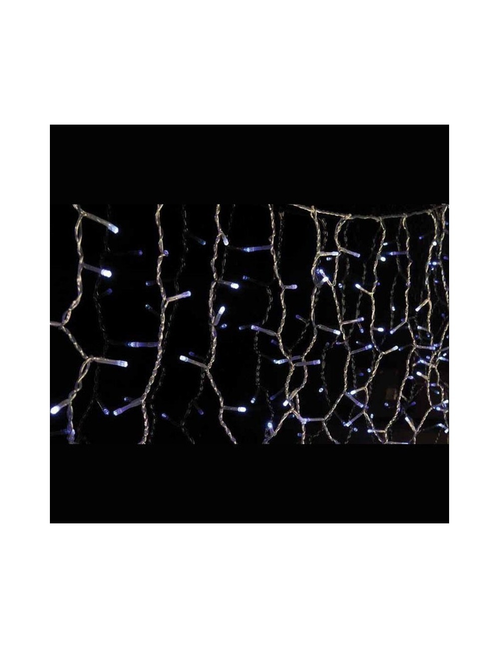 Eurolamp 100 Λαμπάκια LED 1.8μ. x 60εκ. Ψυχρό Λευκό τύπου Βροχή 600-11350 - 1