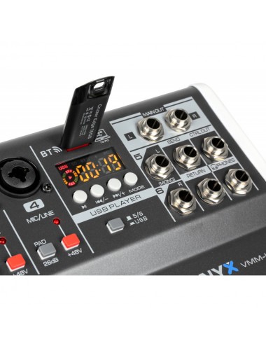 VONYX VMM-K602 6 Channel 16FX Audio Console / USB / MP3 / Bluetooth / REC - 4