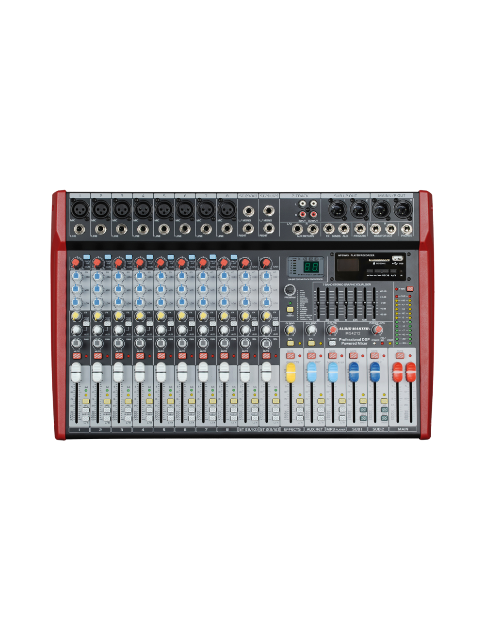 Audio Master MQ4212 12 Channel Audio Console with FX - 1