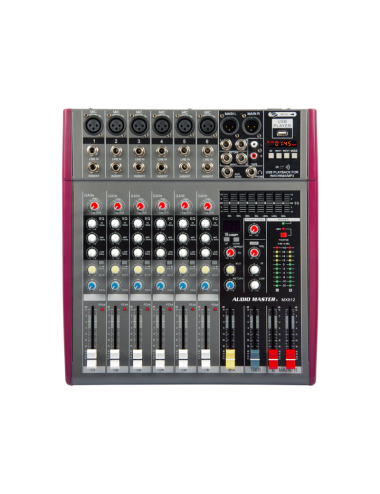 Audio Master MX812 Powered Mixer 6-Channel Audio Console with FX - 1