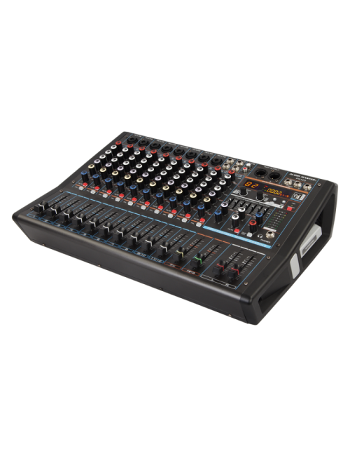 Audio Master PR12D Powered Mixer 12 Channel Audio Console with FX - 1