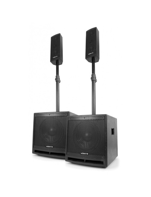 VONYX VX1000BT Active Speaker Set 2x Top Speaker and 2x Sub 10 " - 1